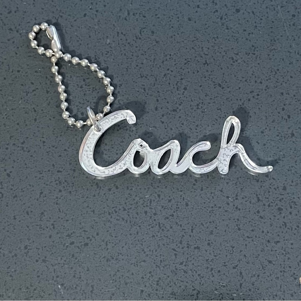 Authentic Clear w/Silver Backing Coach Hang Tag